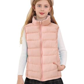 Cutemile Girls Boys Puffer Vest Kids Winter Metallic Sleeveless Jacket 5-12 Years