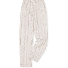 Umeyda Girl's Women's Fuzzy Pajama Pants Elastic Waist Fleece Plush Loungewear Pj Pants with Pockets, 6Years-XL in Kuwait