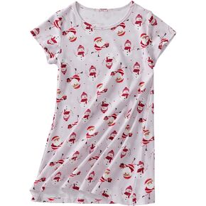 Cotton Nightgowns Girls Sleep Shirts Pajamas Short Sleeve Nightdress Toddler Nightie Dress