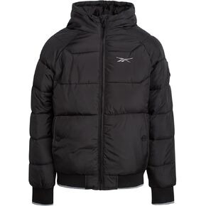 Reebok Boys' Winter Coat - Heavyweight Full Zip Up Quilted Puffer Snow Parka - Weather Resistant Ski Jacket for Boys (8-20)