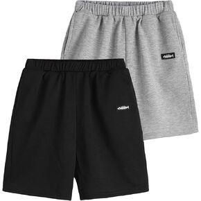 Floerns Boy's 2 Pcs Boho Paisley Print Drawstring Waist Summer Beach Shorts with Pockets