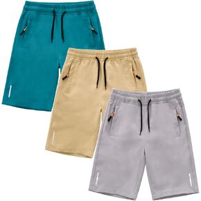 SHOOYING Boys Quick Dry Athletic Shorts Sets