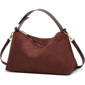 Slouchy Suede Cloud Hobo Bags Women Crescent Satchels Shoulder Bag Crossbody Phone Purse Trendy Top-handle Tote Handbag