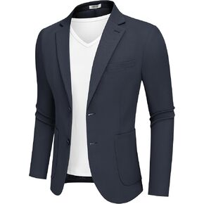 COOFANDY Men's Casual Knit Blazer Two Button Suit Jacket Sport Coat Slim Fit