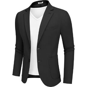 COOFANDY Men's Casual Knit Blazer Two Button Suit Jacket Sport Coat Slim Fit