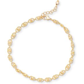 Rocksbox Florentina Beaded Anklet - Gold Beaded Ankle Bracelet - 14k Gold Plating with Beading - Premium Quality Jewelry - 9" with Extender