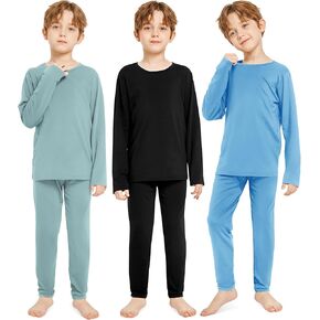 Resinta Boys Thermal Underwear Set Long Johns for Kids Boys Fleece Lined Base Layers for Skiing & Winter Activities for Boys
