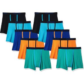 Fruit of the Loom Boys' and Toddler Boxer Briefs, Tag Free & Breathable Underwear, Assorted Color Multipacks