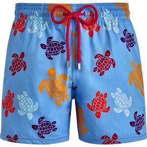 Vilebrequin Men Stretch Swim Trunks Multicolored Turtles