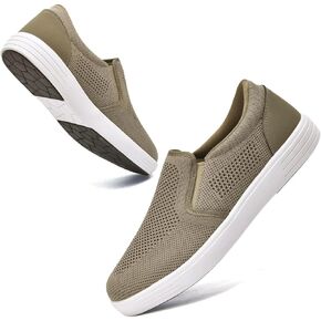 Puxowe Men’s Slip On Shoes Lightweight Comfortable Walking Shoes Dress Shoes Trendy Shoes for Men Easy Wear Arch Support Driving Footwear