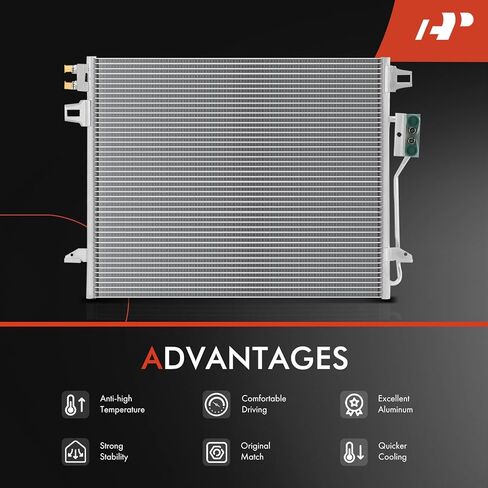 A-Premium Air Conditioning A/C Condenser Compatible with Chrysler Town & Country 08-16 & Dodge Grand Caravan 08-20 & Ram C/V 12-15 & Volkswagen Routan 09-14, Replace# 7B0317019A in Saudi Arabia