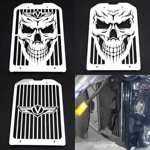 Chrome Steel Radiator Cover Grill Guard Tank Cooler Cap For Kawasaki Vulcan VN1500 VN1600 Mean Streak 2002-2008 VN 1500 1600 in Saudi Arabia