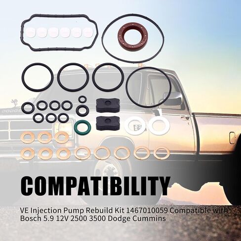 Fuel Injection Pump Repair Kit Gasket Seal 7135-110 DPA CAV Compatible with Ford 2000 3000 5000 7000 + Massey Ferguson Long Tractor DPA CAV 3 4 6 Cyl Repalece # CAV7135-110 7135110 in Saudi Arabia