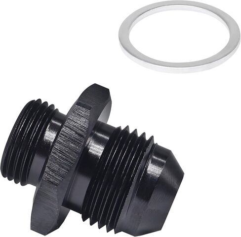 Fitting Adapter 6AN Male Flare to 5/8-20 Male Thread with Sealing Washer, Used for Carb Carburetor Fuel Inlet, T6061 Aluminum, Black Anodized in Saudi Arabia