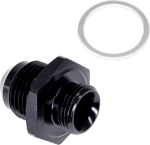 Fitting Adapter 6AN Male Flare to 5/8-20 Male Thread with Sealing Washer, Used for Carb Carburetor Fuel Inlet, T6061 Aluminum, Black Anodized in Saudi Arabia