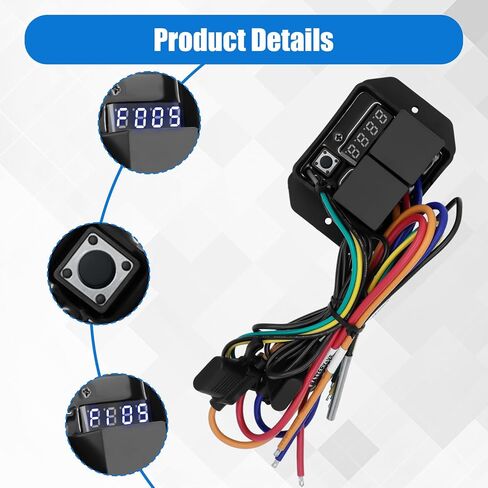 وحدة تحكم في مراوح الرادياتير الرقمية، 12 فولت و24 فولت نطاق درجة حرارة قابل للتعديل مجموعة مفاتيح مروحة حرارية كهربائية رقمية متوافقة مع ديفيز كريج 0444 in Kuwait