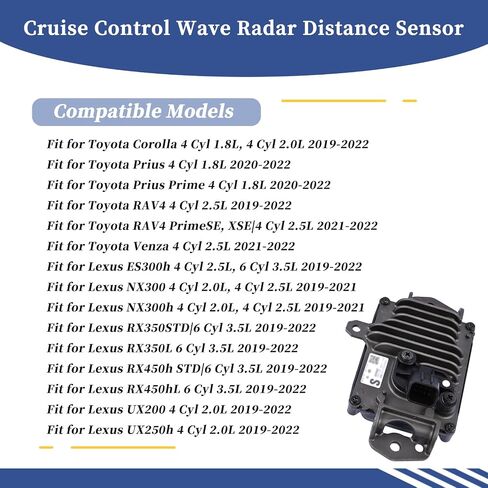 Cruise Control Wave Radar Distance Sensor 88210-33120 Compatible with Toyota RAV4 Mirai Corolla Venza Prius 2019-2022│for Lexus ES300h NX300 RX350L RX450h UX200 2019-2022 88210-02020 in Saudi Arabia