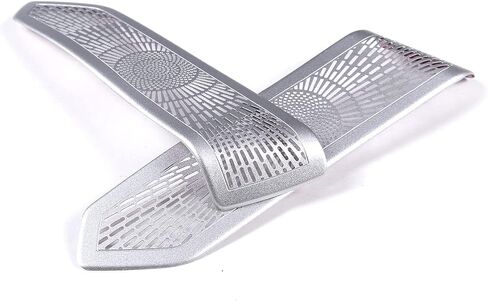 TINKI Stainless Steel Silver Car A-Pillar Audio Speaker Tweeters Cover Trim Compatible for Land Rover Range Rover Vogue L460 2023 Car Decoration Cover Trim Interior Accessories (Silver) in Kuwait