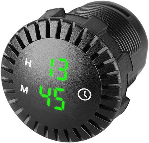 Car LED Display Clock, 12V/24V Mini Digital Clock Gauge Touch Clock LED Display Waterproof Automotive Car Digital Clock for Auto Motorcycle Ships SUV (Blue Light) in Kuwait