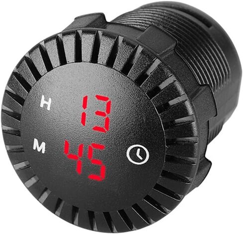 Car LED Display Clock, 12V/24V Mini Digital Clock Gauge Touch Clock LED Display Waterproof Automotive Car Digital Clock for Auto Motorcycle Ships SUV (Blue Light) in Kuwait