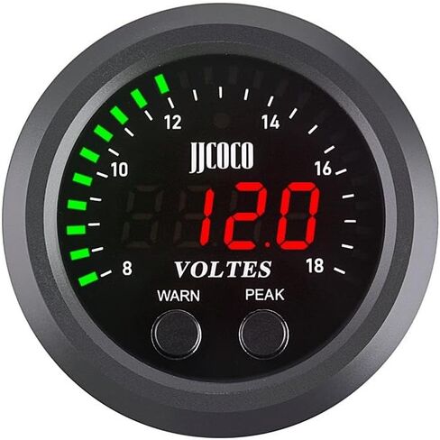 مجموعة قياس ضغط الزيت العالمية 2-1/16 بوصة (52 مم) 150 رطل لكل بوصة مربعة - شاشة عرض رقمية باللون الأحمر مع مستشعر إلكتروني 1/8NPT - لمجموعات قياس سيارات القوارب البحرية والسيارات والشاحنات in Kuwait