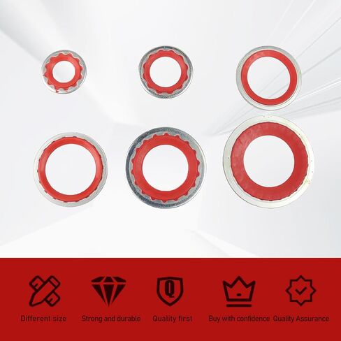 1 PC Air Conditioner Compressor Port Sealing Gasket Kit, Durable High Temperature A/C Gasket Combination, Screw Washer Repair Box, Compatible with Buick Cars (Red) in Saudi Arabia