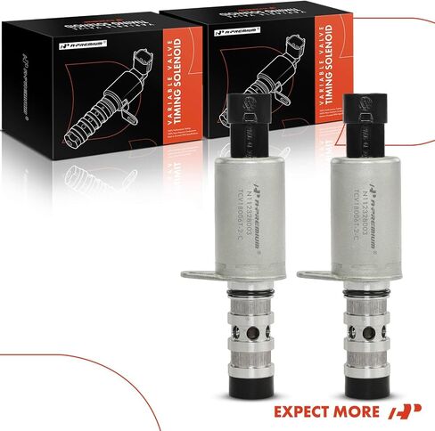 A-Premium 2-PC Intake and Exhaust Engine Variable Valve Timing (VVT) Solenoid Compatible with Chevrolet Cruze 2011-2015, Cruze Limited 2016, Sonic, Trax, Aveo, Aveo5 & Pontiac G3 & Saturn Astra in Saudi Arabia