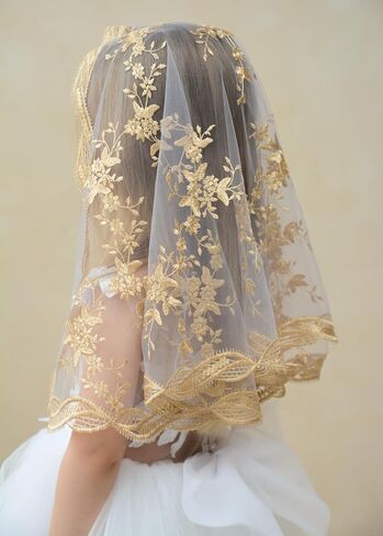 Girls Mantilla Veils Church Mass Veil First Communion Veils Lace Chapel Veil Mantilla Veils Latin Mass Church Veil. in Saudi Arabia