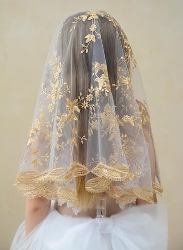 Girls Mantilla Veils Church Mass Veil First Communion Veils Lace Chapel Veil Mantilla Veils Latin Mass Church Veil. in Saudi Arabia