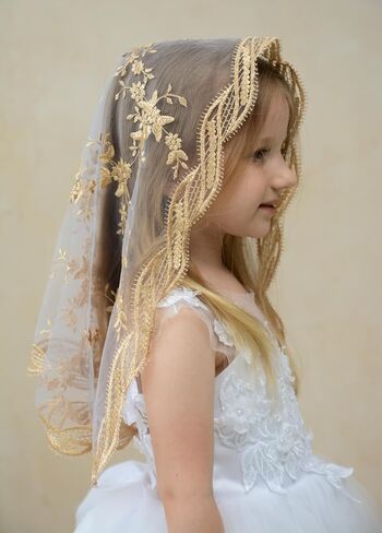 Girls Mantilla Veils Church Mass Veil First Communion Veils Lace Chapel Veil Mantilla Veils Latin Mass Church Veil. in Saudi Arabia