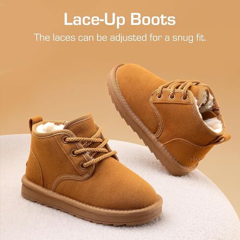 DREAM PAIRS Toddler Boots Kids Boys Girls Winter Zipper Warm Faux Fur FuzzyGo Kid's Cozy Walking Ankle Boots in Kuwait