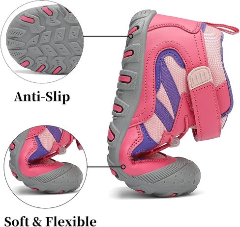 Kids Hiking Boots Boys Girls Outdoor Ankle Boots Anti Collision Hiking Shoes for Toddler/Little Kid/Big Kid in Saudi Arabia