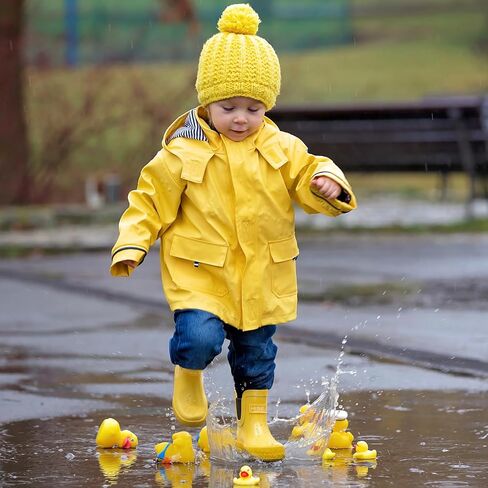 HISEA Kids Ankle Rain Boots Waterproof Deck Rubber Shoes for Boys Girls (Toddler/Little Kid/Big Kid) in Kuwait