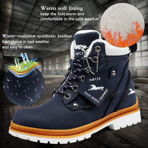 VITUOFLY أحذية المشي لمسافات طويلة للأولاد أحذية المشي لمسافات طويلة للفتيات في الهواء الطلق أحذية الشتاء الدافئة الثلوج مغامرة الرحلات أحذية رياضية مضادة للانزلاق مشبك فولاذي متين ومريح in Kuwait