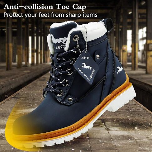 VITUOFLY أحذية المشي لمسافات طويلة للأولاد أحذية المشي لمسافات طويلة للفتيات في الهواء الطلق أحذية الشتاء الدافئة الثلوج مغامرة الرحلات أحذية رياضية مضادة للانزلاق مشبك فولاذي متين ومريح in Kuwait