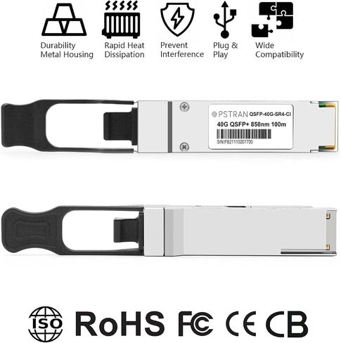 OPSTRAN 40GBASE-LR4 QSFP+ Optical Transceiver Module Compatible for Cisco and General QSFP-40G-LR4 QSFP-40GE-LR4 40G QSFP+ LR4 1310nm 20km DDM Duplex LC SMF in Kuwait