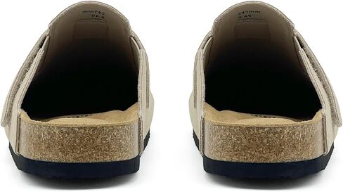 قباقيب rosyclo للنساء والرجال، جلد سويدي مزود بخطاف وحلقة مريحة ووسادة قدم من الفلين قابلة للتعديل للنساء، شباشب منزلية تسد أحذية البطاطس مع دعم القوس in Kuwait