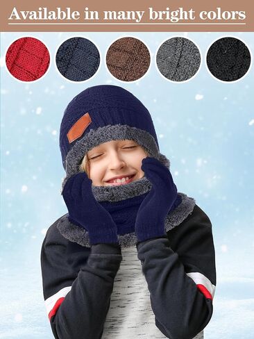 Toulite 75 Pcs Kids Winter Beanies Gloves Scarf Bulk for Boys Girls,Warm Fleece Lining Hats Gloves Neck Warmer Homeless Gift in Kuwait