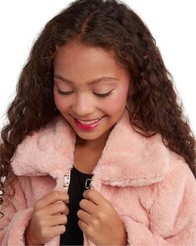 سترة بوليرو للفتيات من URBAN REPUBLIC - سترة بوليرو قصيرة أنيقة من الفرو الصناعي - سترات ملابس خارجية عصرية للفتيات (7-14) in Kuwait