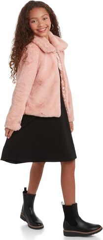 سترة بوليرو للفتيات من URBAN REPUBLIC - سترة بوليرو قصيرة أنيقة من الفرو الصناعي - سترات ملابس خارجية عصرية للفتيات (7-14) in Kuwait