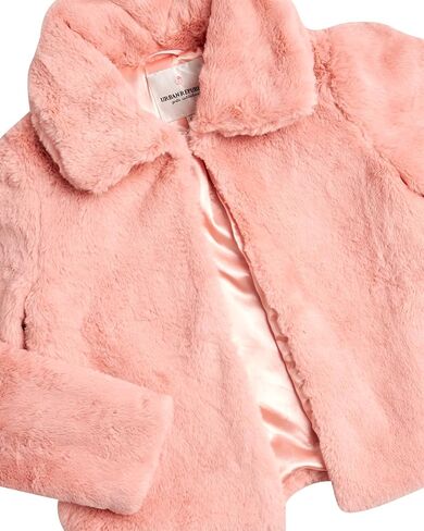 سترة بوليرو للفتيات من URBAN REPUBLIC - سترة بوليرو قصيرة أنيقة من الفرو الصناعي - سترات ملابس خارجية عصرية للفتيات (7-14) in Kuwait