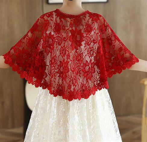 Lifup Girls Lace Flower Girl Bolero Shrugs Shawl Wrap Kids Spring Summer Dress Cover Up in Kuwait
