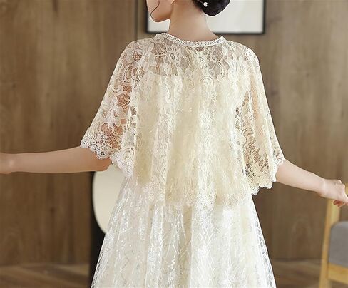 Lifup Girls Lace Flower Girl Bolero Shrugs Shawl Wrap Kids Spring Summer Dress Cover Up in Kuwait