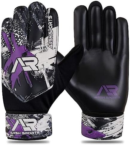 Arsh Sports Soccer Goalie Gloves, Football Goalkeeper Gloves for Kids Boys Youth Children Double Wrist & Finger Spine Protection Along 4mm Super Grip Palm in Kuwait