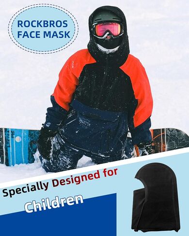 ROCKBROS Kids Balaclava Ski Mask Winter Mask for Cold Weather Windproof Kids Neck Gaiters for Skiing, Cycling, Outdoor in Saudi Arabia