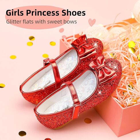 Girls Dress Shoes Princess Shoes Flower Girls Flats Party Wedding Toddler Little Big Kid in Saudi Arabia