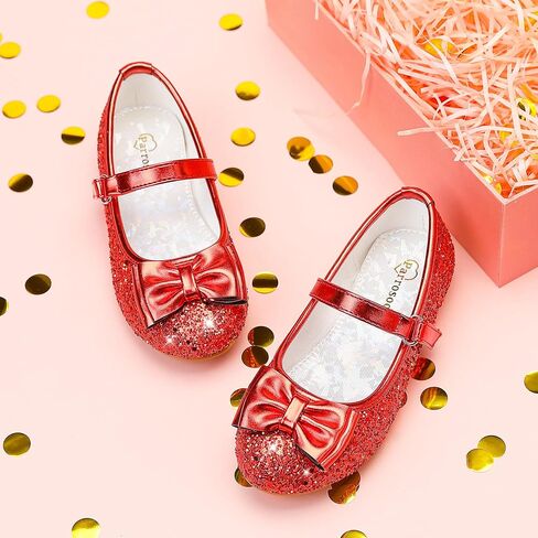 Girls Dress Shoes Princess Shoes Flower Girls Flats Party Wedding Toddler Little Big Kid in Saudi Arabia