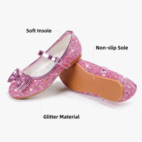 أحذية الفتيات الرسمية أحذية الأميرة أحذية الزهور للفتيات المسطحة وحفلات الزفاف والأطفال الصغار الصغار in Kuwait