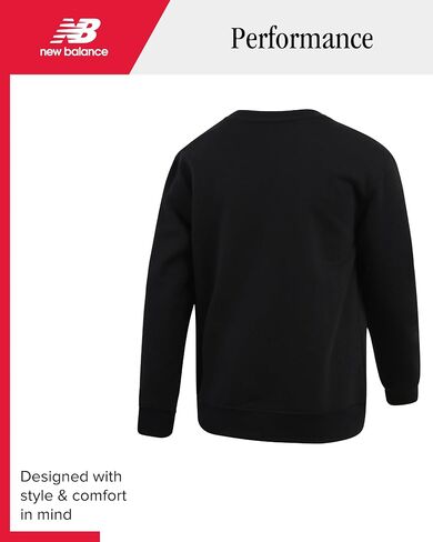 New Balance Boys' Sweatshirt - Soft Fleece Pullover Crewneck Active Logo Sweatshirt for Boys (Sizes: 8-20) in Saudi Arabia