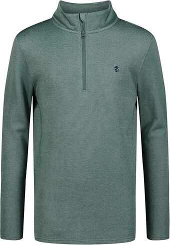 IZOD Boys' Long Sleeve Quarter Zip Pullover, Lightweight Fleece in Saudi Arabia